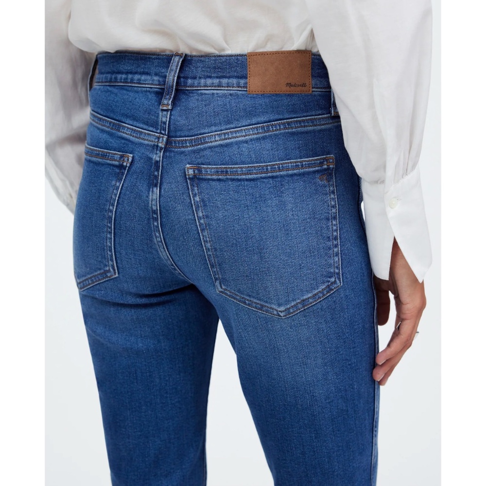 NWT | Madewell Raw Hem Mid-Rise Stovepipe Jeans | Sz 32 - Picture 4 of 5